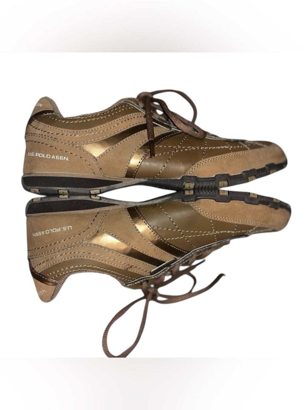 Brown Lace Up Rebecca Sneakers Size 11 Wide